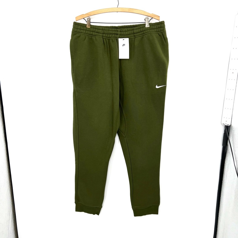 Nike Sportswear Fleece Taper Leg Joggers ‘Olive Green/White’ Men’s Size Large